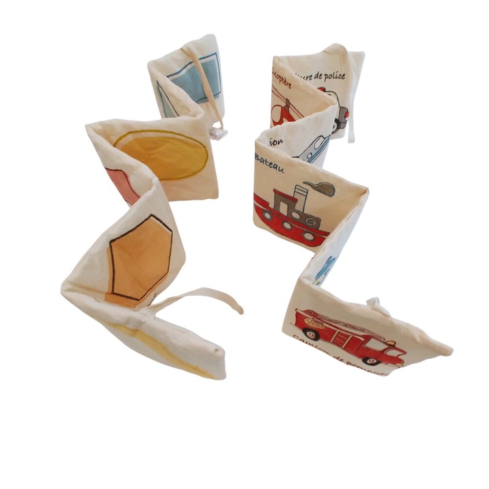 2 French Coco Village Soft Crinkle Educational Soft Fabric Books